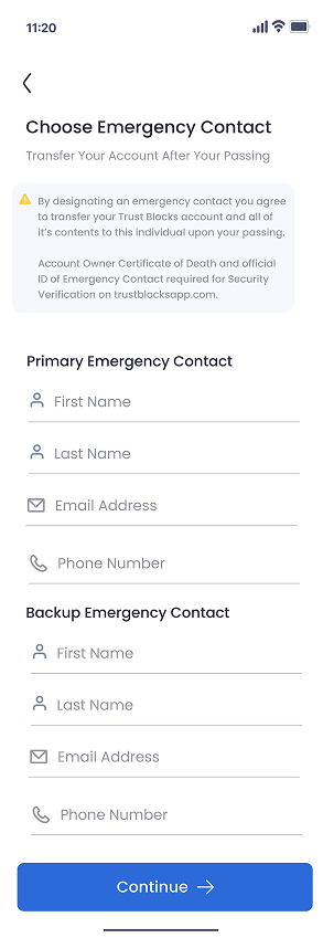 Document verification screen